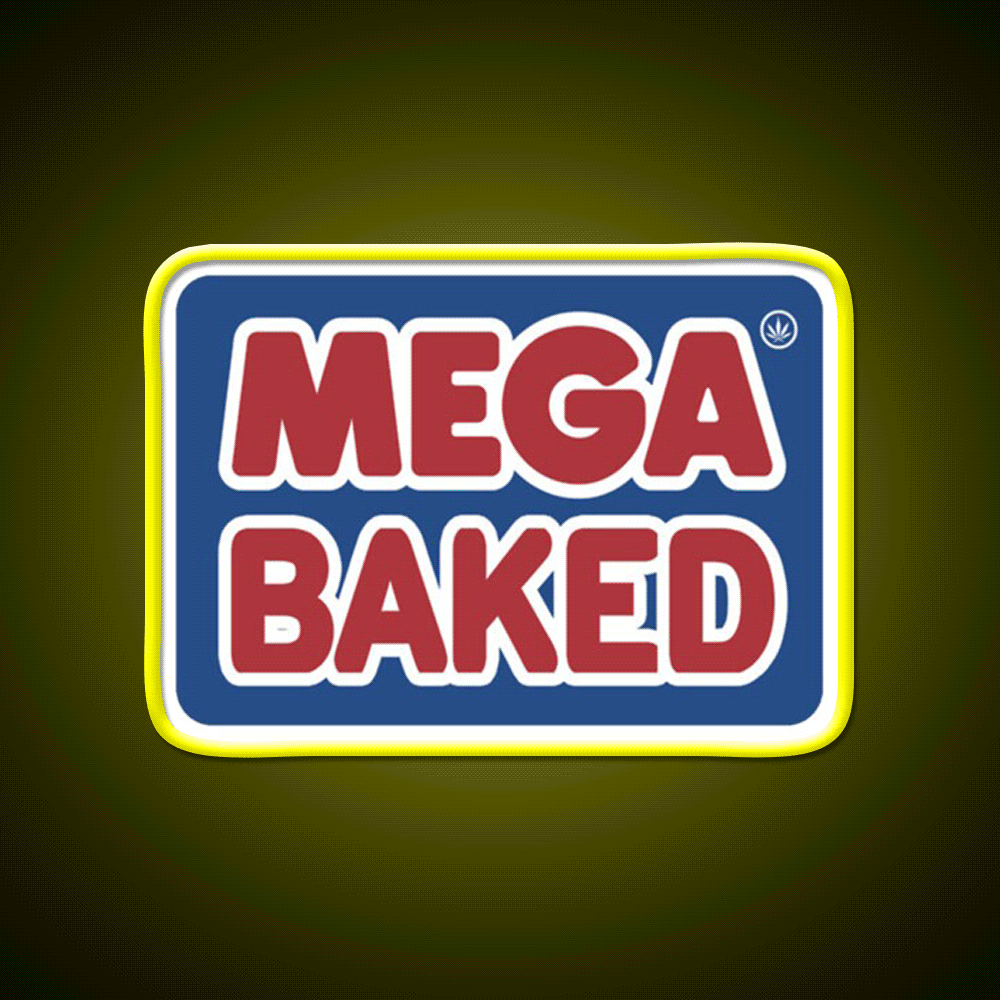 Mega Baked Hemp Inspired Green Leaf Led Neon Sign Rgb Color - Custom LED neon sign front view