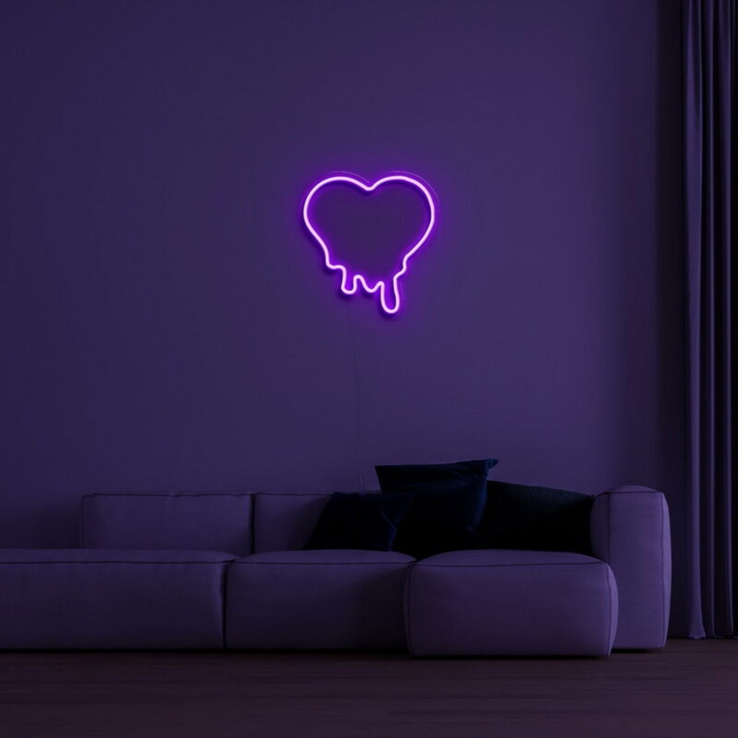 Melting Heart Neon Sign For Unique Love Themed Decor | Shineneon