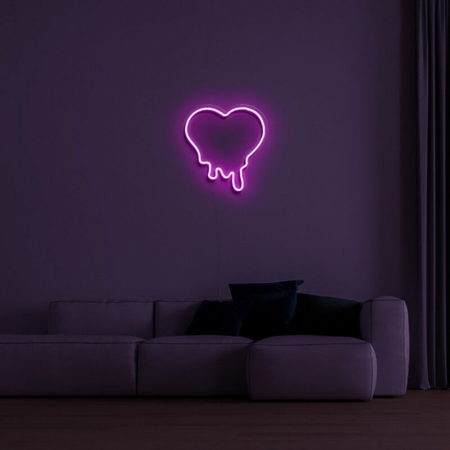 Melting Heart Neon Sign For Unique Love Themed Decor | Shineneon