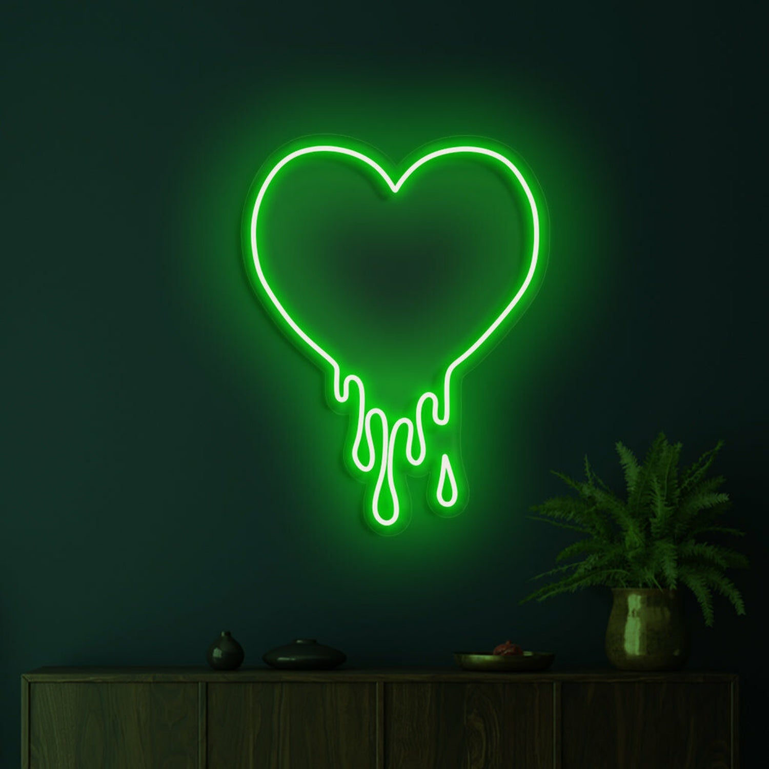 Melting Heart Neon Warmth And Love In Fluid Form | Shineneon