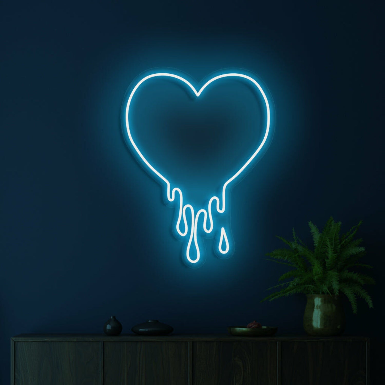Melting Heart Neon Warmth And Love In Fluid Form | Shineneon