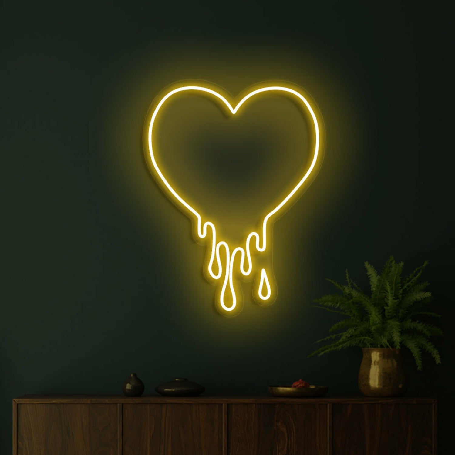 Melting Heart Neon Warmth And Love In Fluid Form | Shineneon