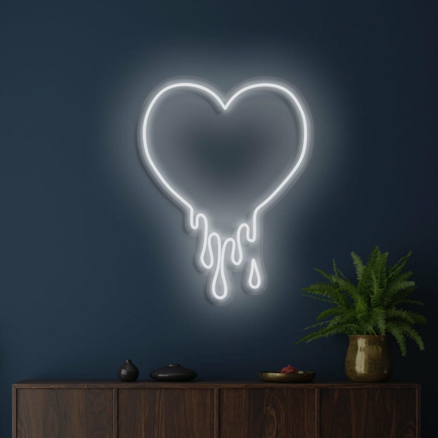 Melting Heart Neon Warmth And Love In Fluid Form | Shineneon