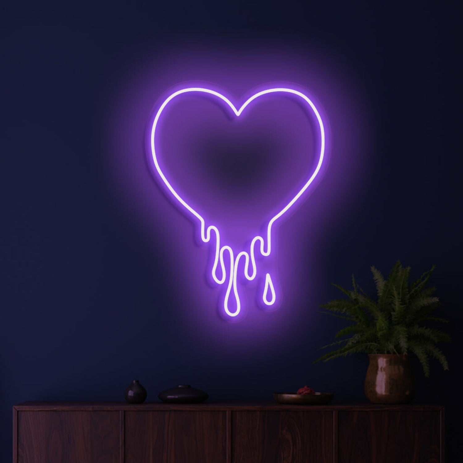 Melting Heart Neon Warmth And Love In Fluid Form | Shineneon
