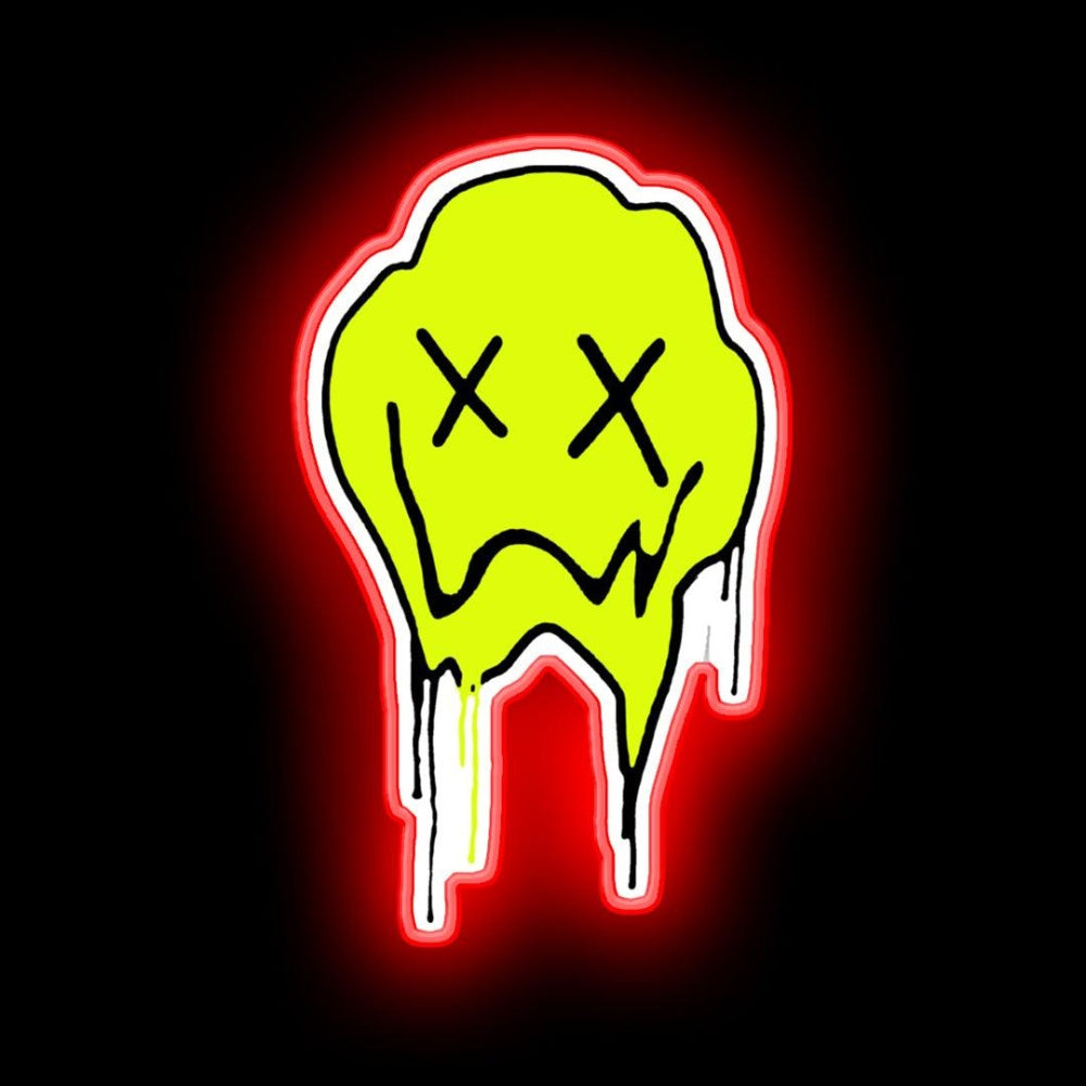 Melting Smiley Face Neon Sign - LED neon sign view 5