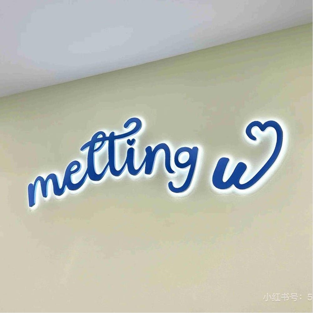Melting U 3D Backlit Channel Letters Led Light Sign - Shineneon