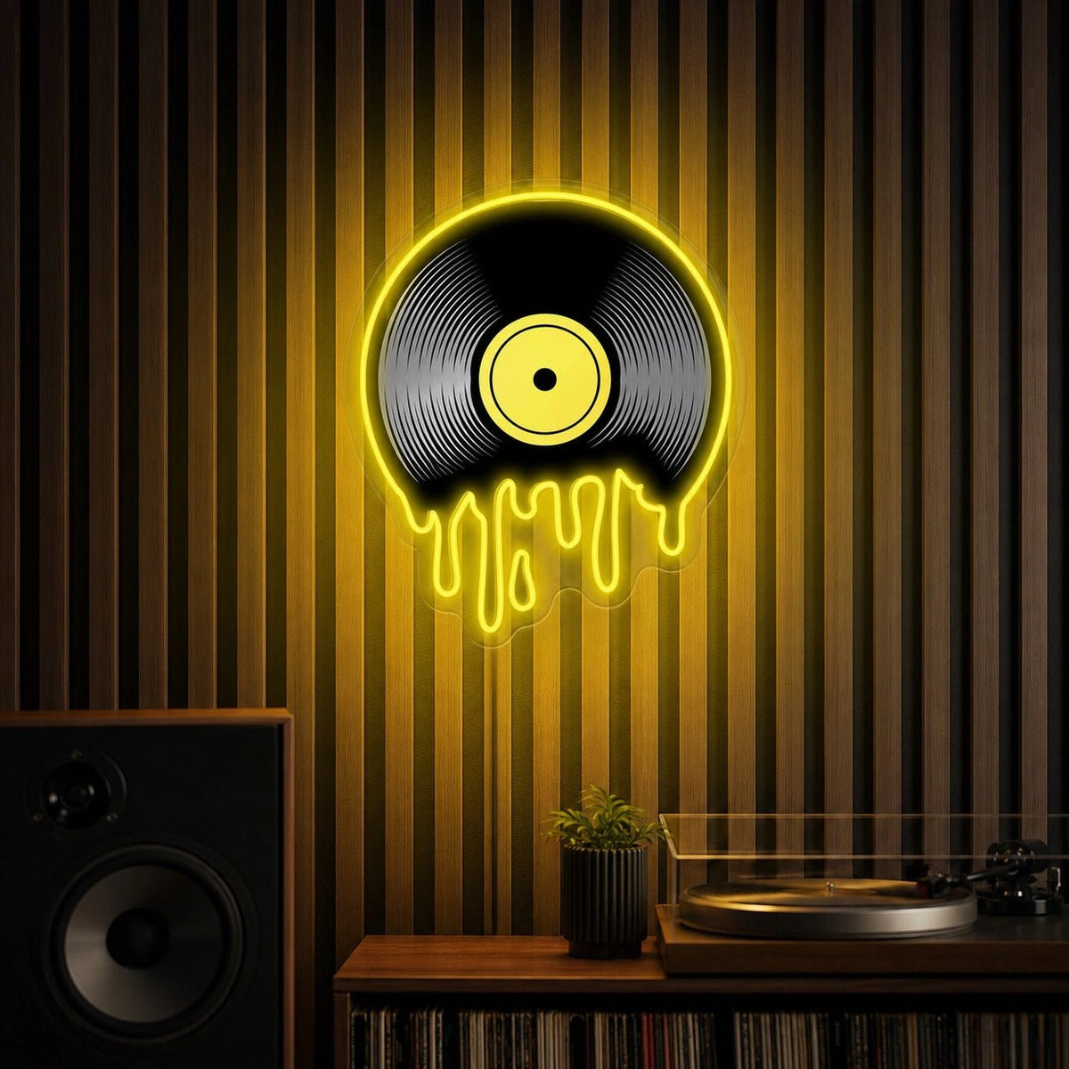 Melting Vinyl Record LED Neon Sign - Shineneon
