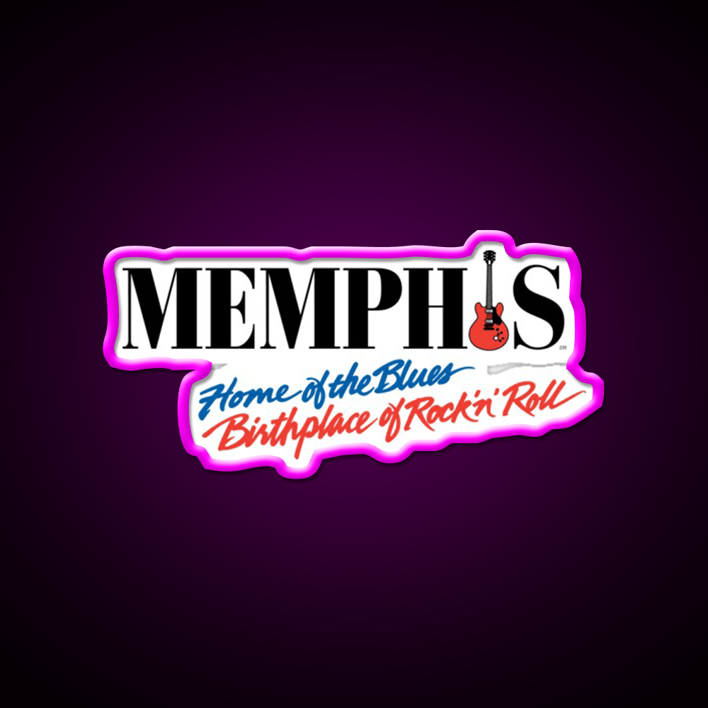 Memphis Home Blues Birthplace Of Rock N Roll Welcome Led Neon Sign Rgb Color - Shineneon