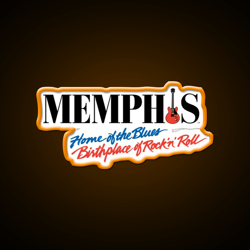 Memphis Home Blues Birthplace Of Rock N Roll Welcome Led Neon Sign Rgb Color - Shineneon
