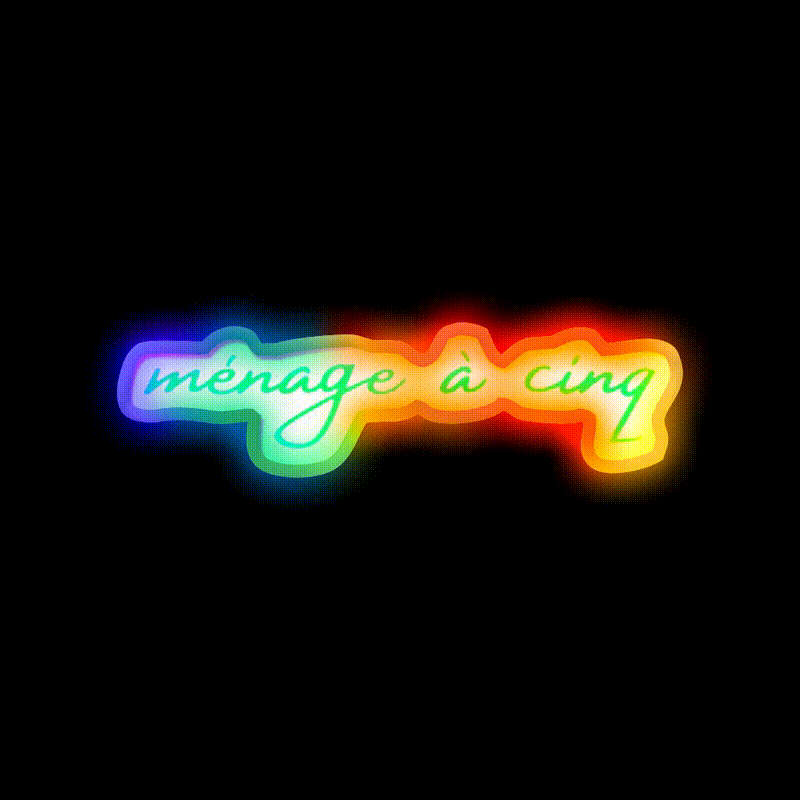 Menage A Cinq Man Cave Bar Led Neon Sign Rgb Color - LED neon sign close-up detail