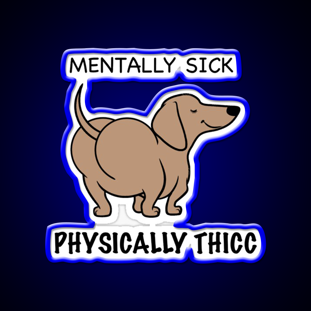 Mentally Sick Physically Thicc Gym Fitness Led Neon Sign Rgb Color
