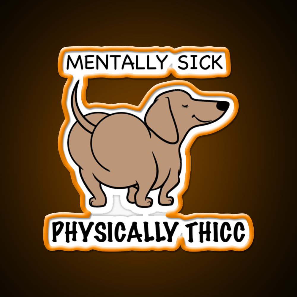 Mentally Sick Physically Thicc Gym Fitness Led Neon Sign Rgb Color