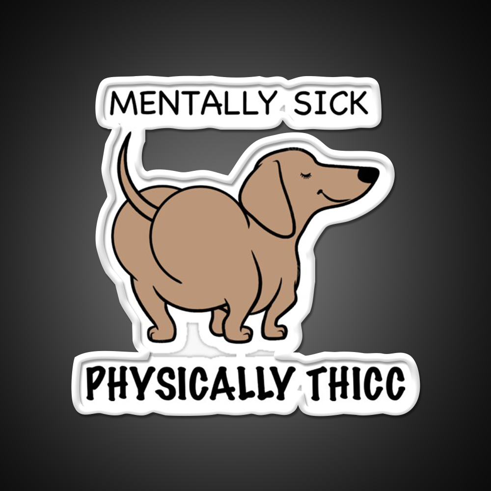 Mentally Sick Physically Thicc Gym Fitness Led Neon Sign Rgb Color