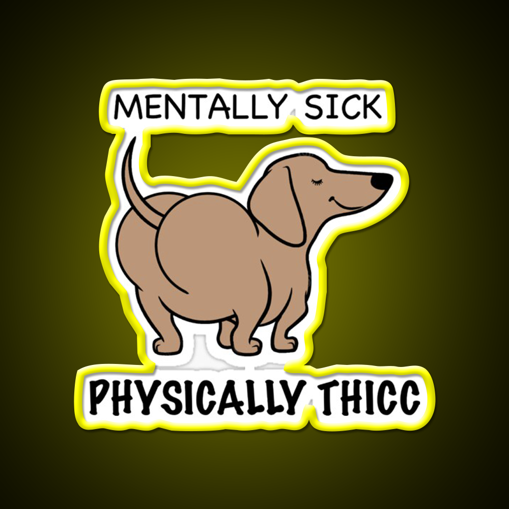 Mentally Sick Physically Thicc Gym Fitness Led Neon Sign Rgb Color