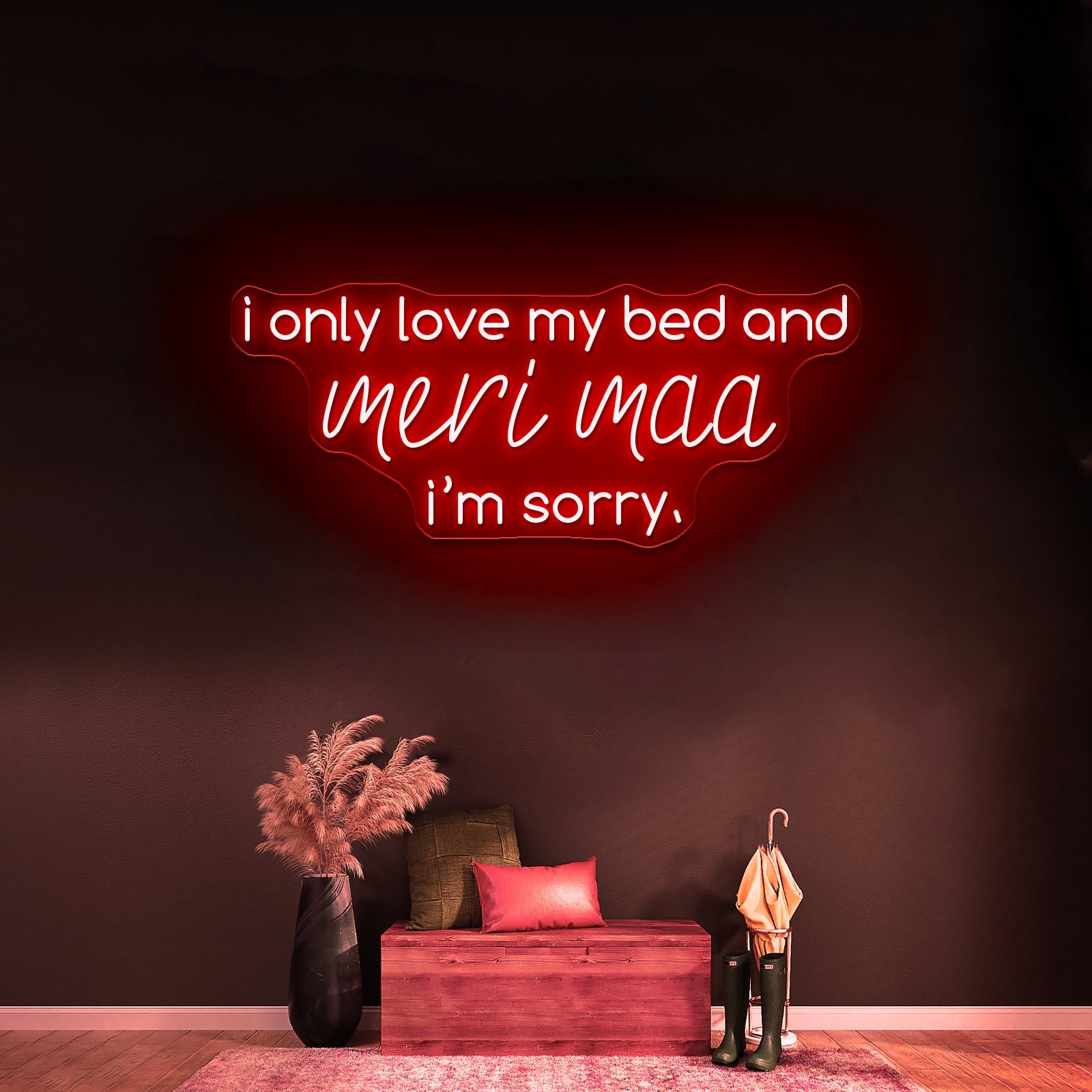 Meri Maa In Gods Plan Artwork Neon Wall Signs - Shineneon