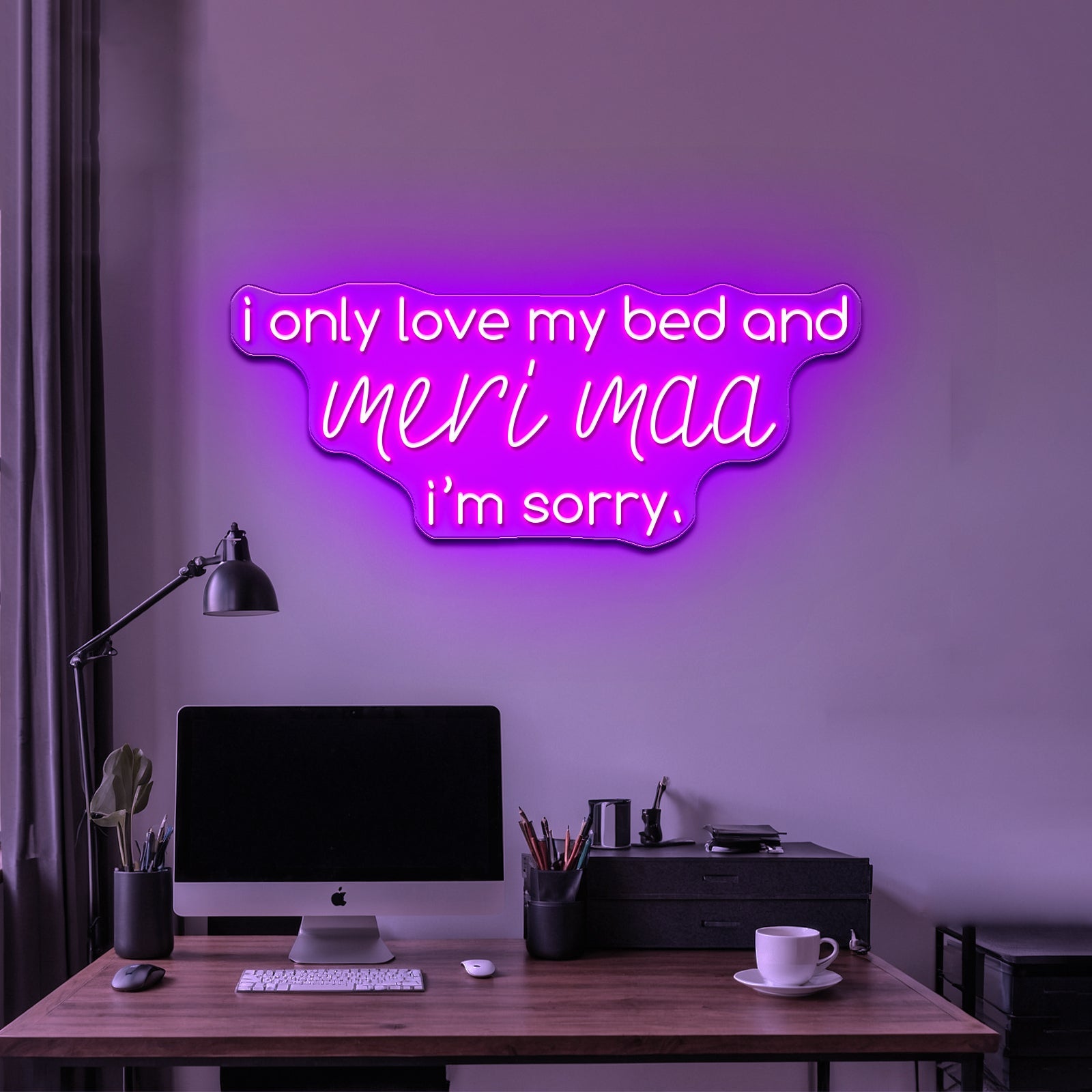 Meri Maa In Gods Plan Artwork Neon Wall Signs - Shineneon