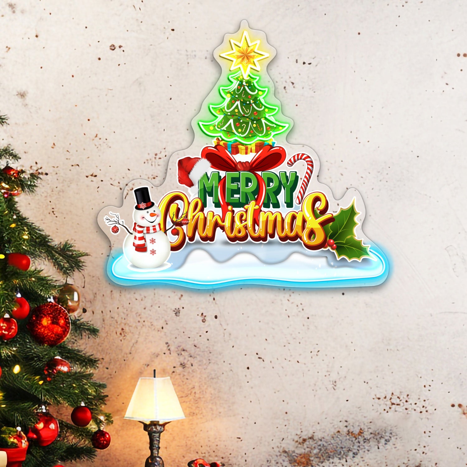 Merry Christmas Acrylic Led Neon Sign | Shineneon