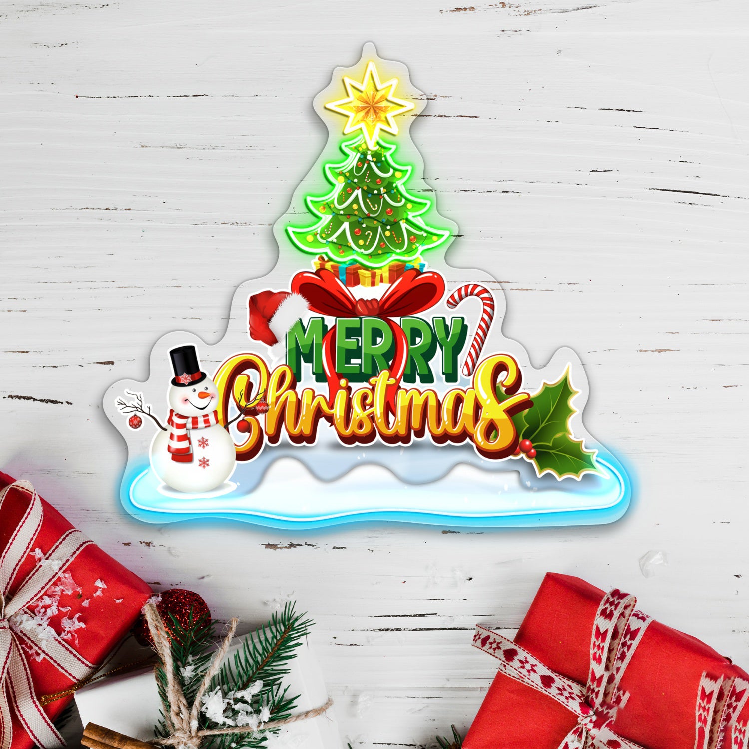 Merry Christmas Acrylic Led Neon Sign | Shineneon
