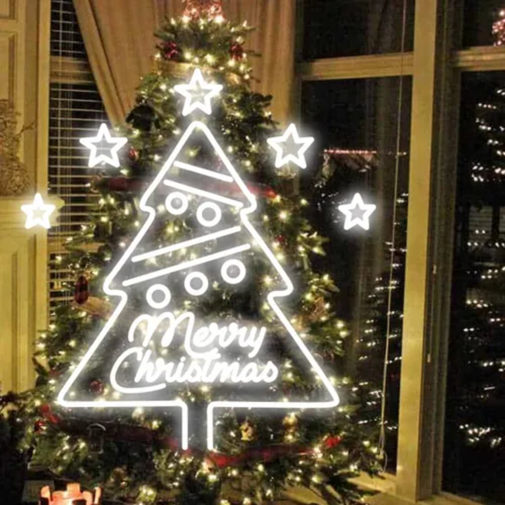 Merry Christmas Big Tree Art Led Neon Sign | Shineneon