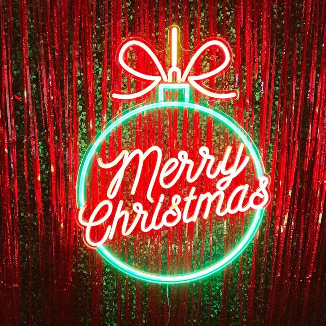 Merry Christmas Colored Balls Led Sign Business Neon Sign - Shineneon