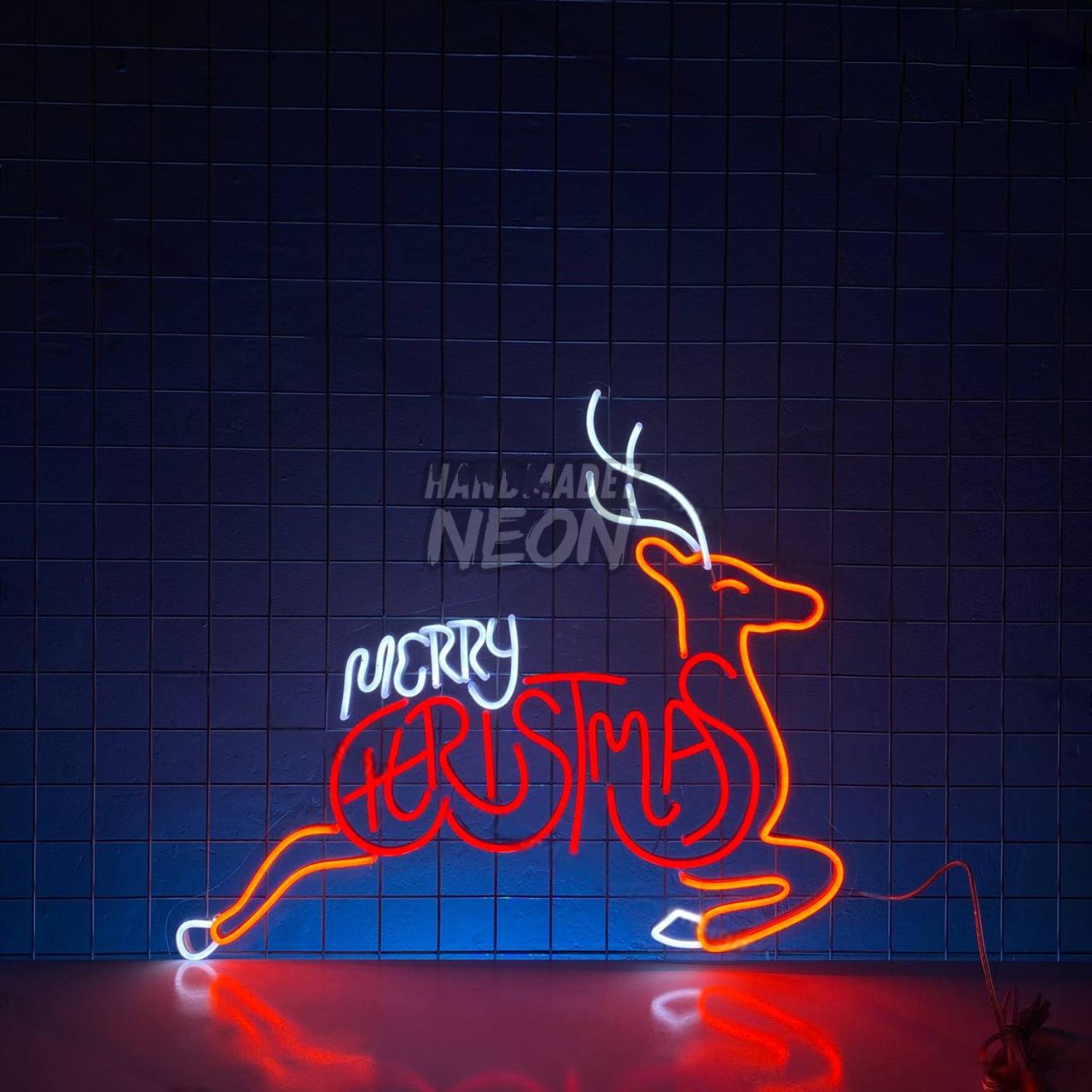 Merry Christmas Reindeer Led Neon Sign | Shineneon