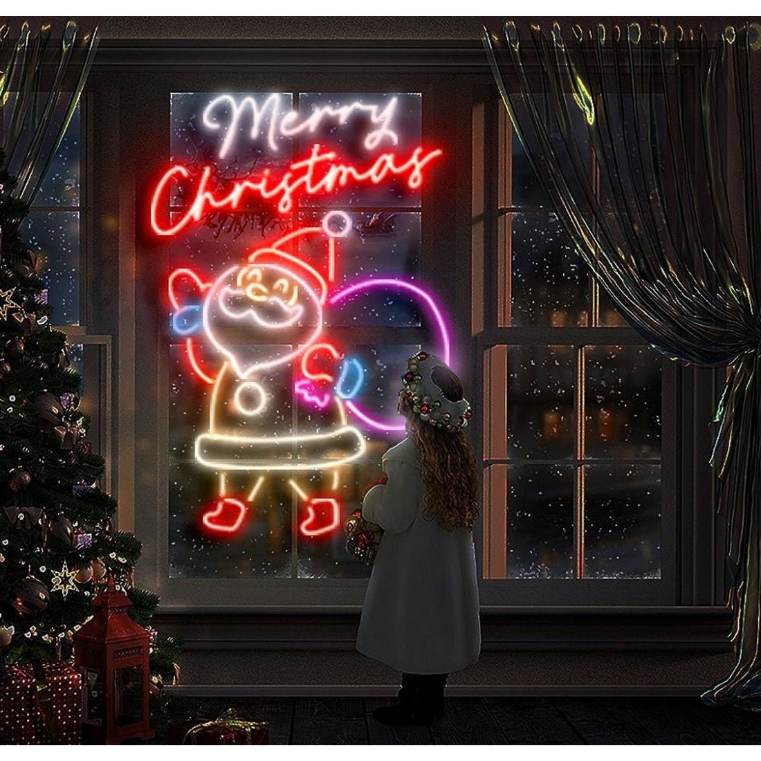 Merry Christmas Santa Gifts Led Sign Business Neon Sign - Shineneon