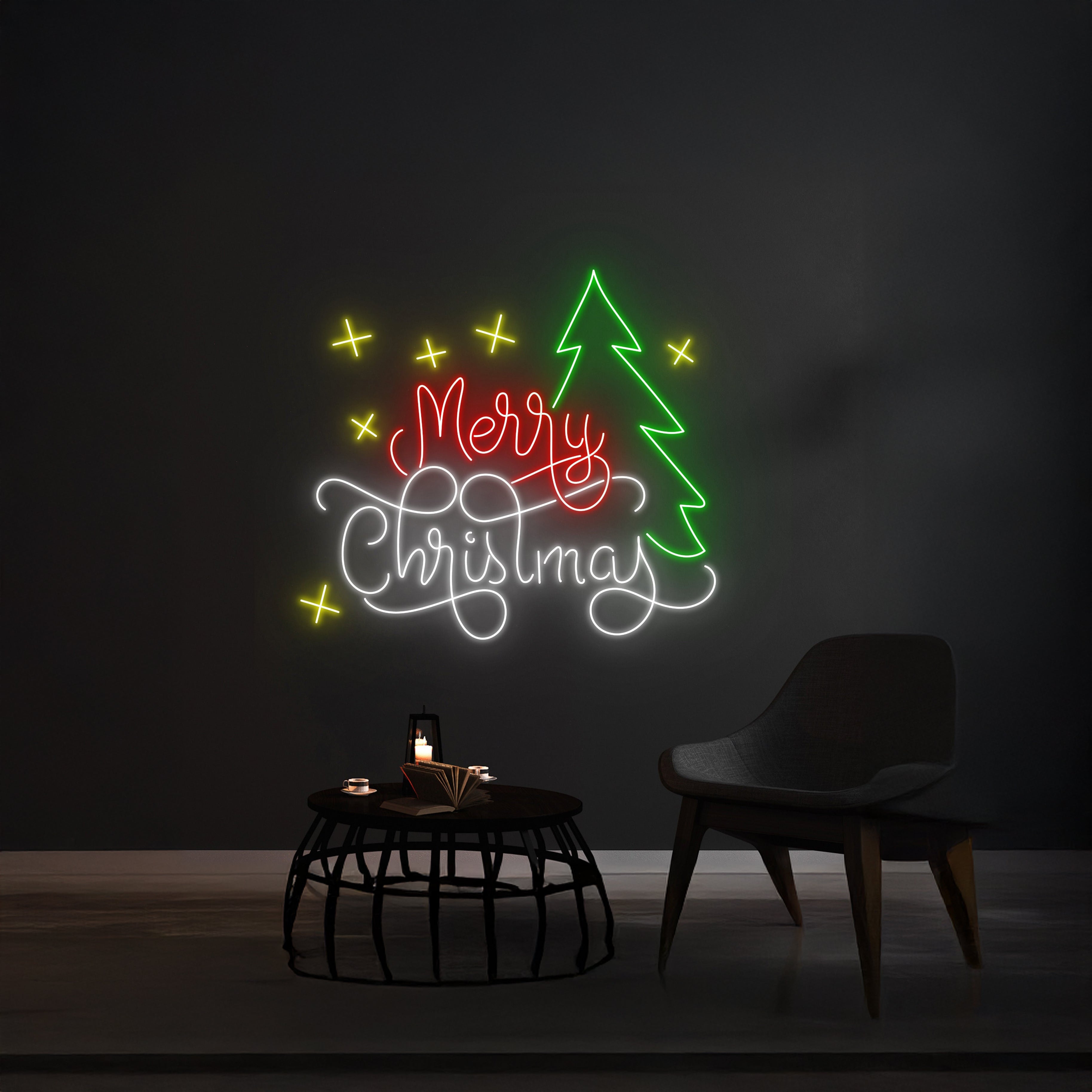 Merry Christmas Tree Led Sign | Shineneon