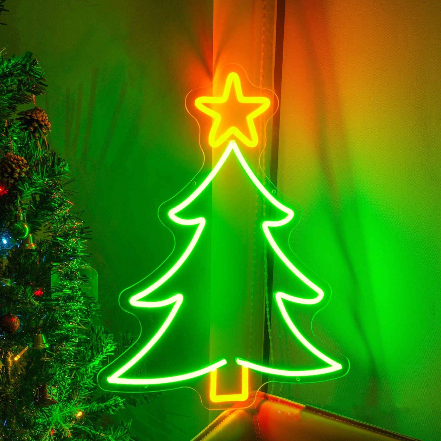 Merry Christmas Tree Xmas Neon Sign Led Sign For Christmas Eve | Shineneon