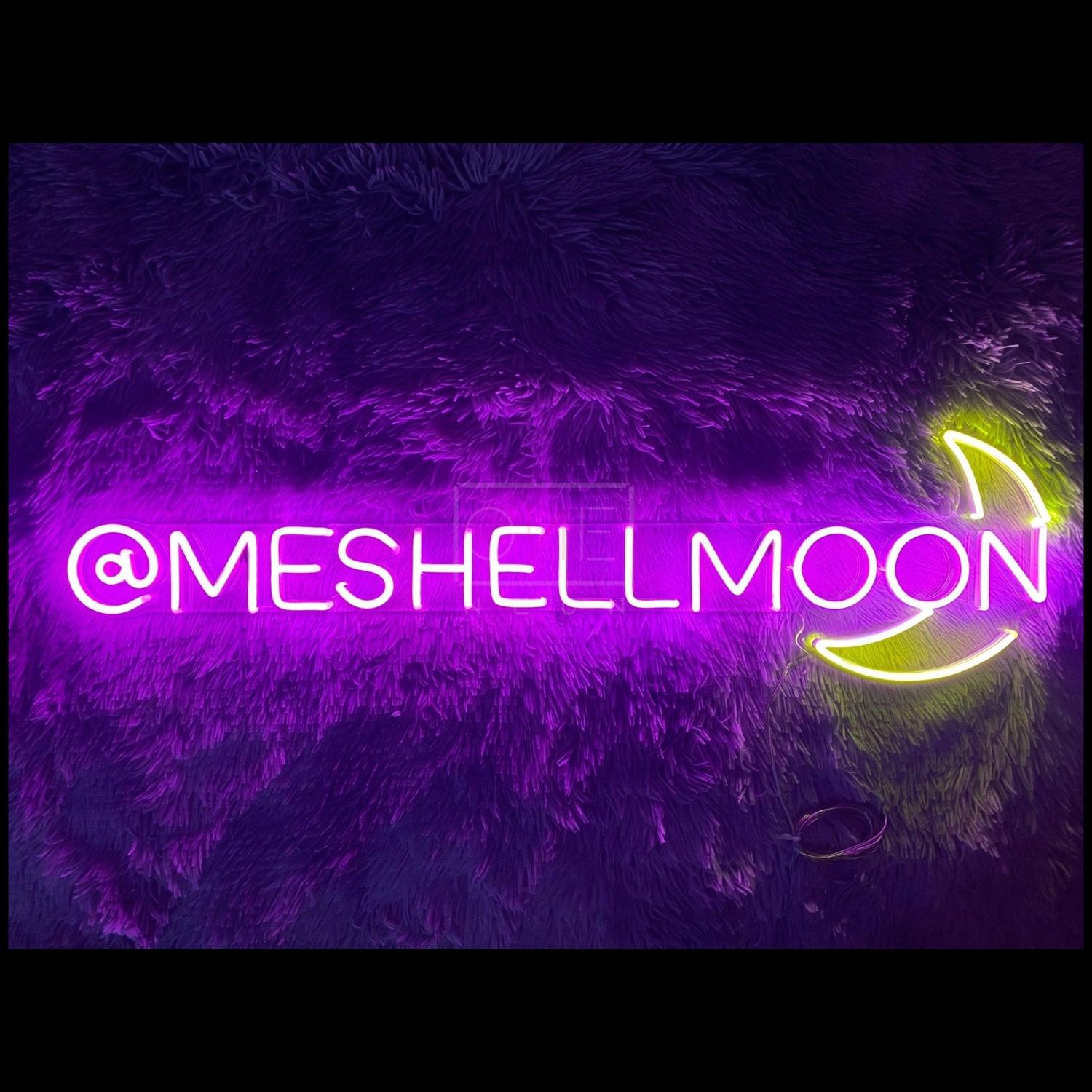 Meshellmoon Pink-Yellow Led Neon Sign For Home Bedroom Decor | Shineneon
