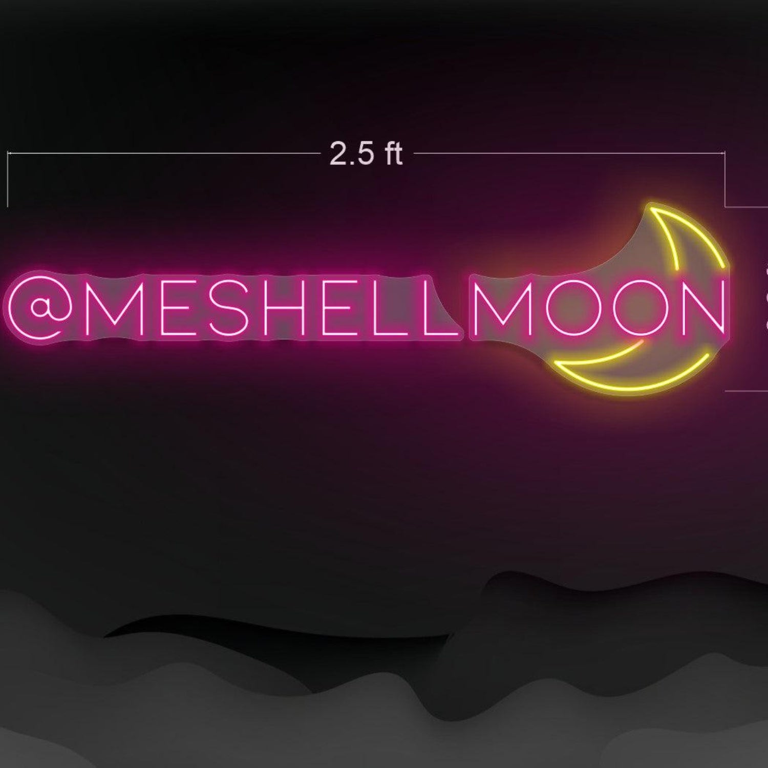 Meshellmoon Pink-Yellow Led Neon Sign For Home Bedroom Decor | Shineneon