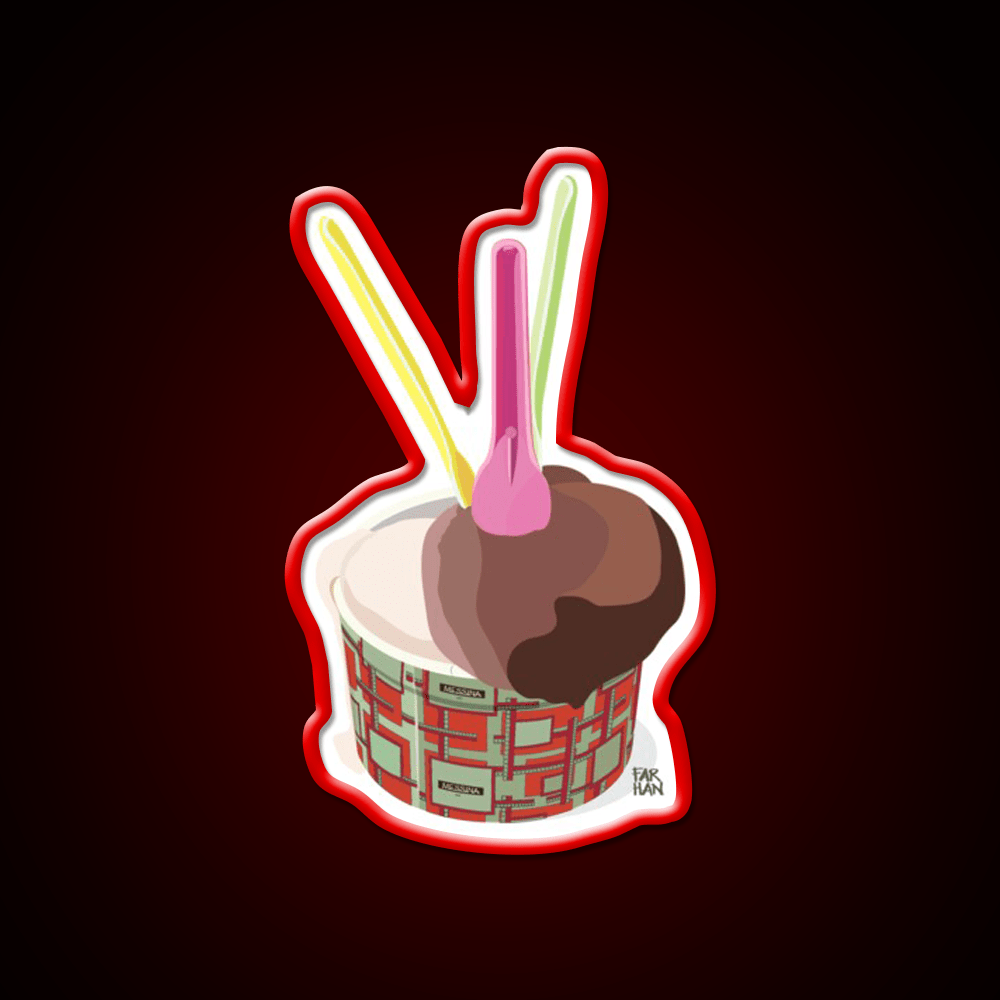 Messina Gelato Ice Cream Snack Food Led Neon Sign Rgb Color - Shineneon