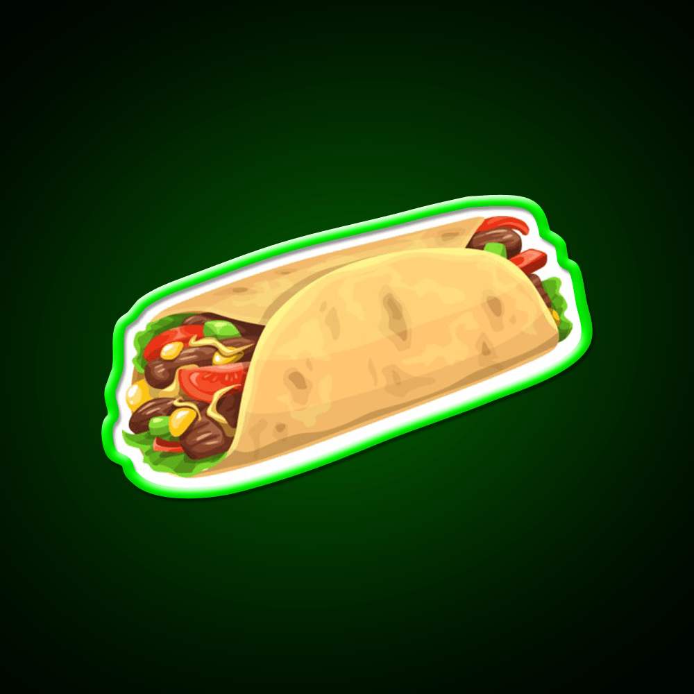 Mexican Bean Burrito Fast Food Led Neon Sign For Burger Place Rgb Color - Shineneon
