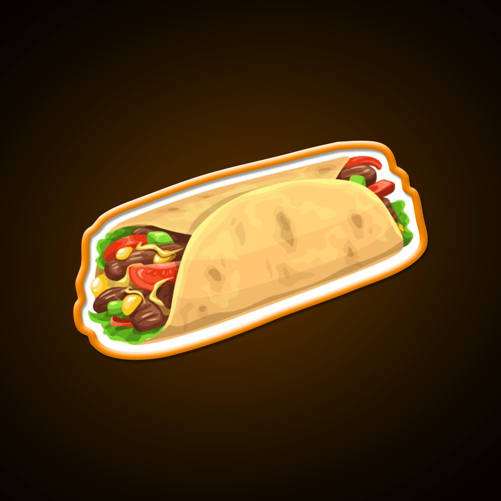 Mexican Bean Burrito Fast Food Led Neon Sign For Burger Place Rgb Color - Shineneon