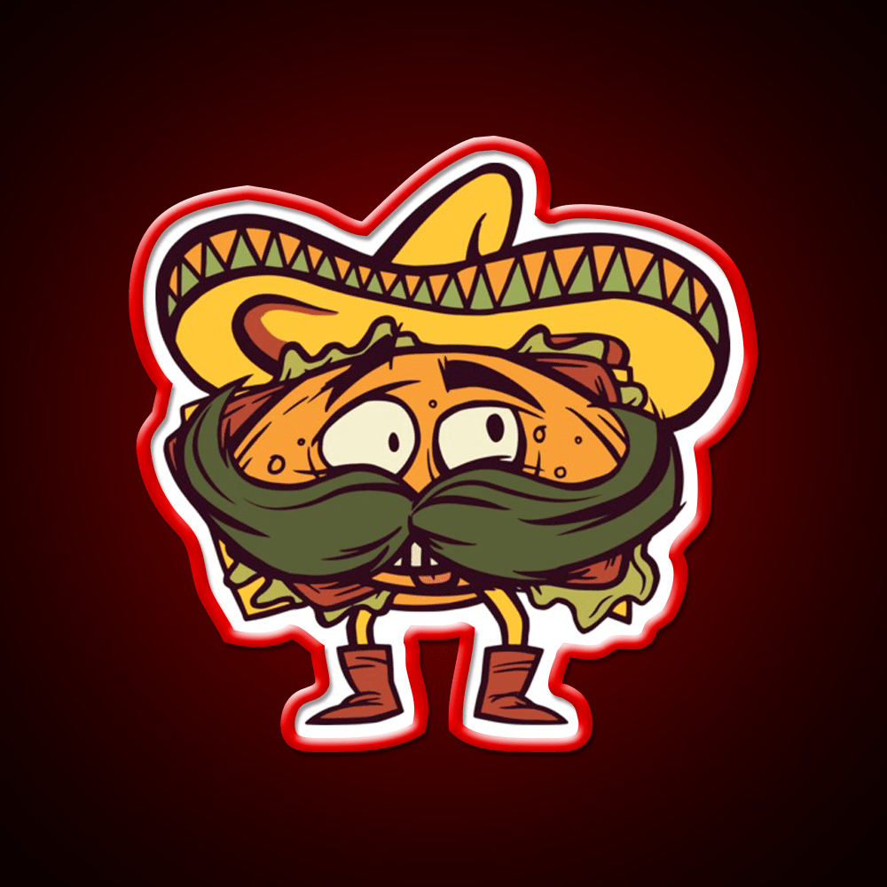 Mexican Taco Led Neon Sign Mexican Food Sign Kitchen Sign Rgb Color - Shineneon