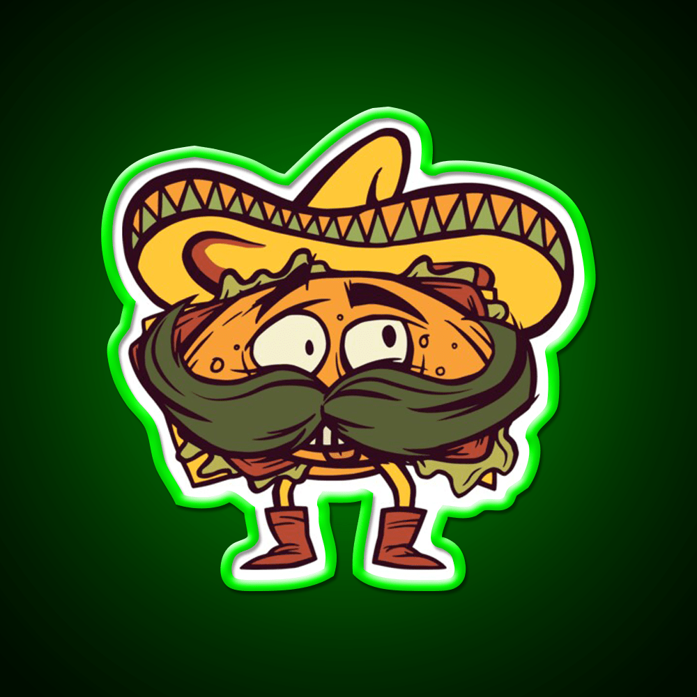 Mexican Taco Led Neon Sign Mexican Food Sign Kitchen Sign Rgb Color - Shineneon