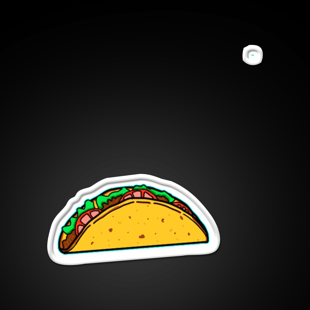 Mexican Taco Led Neon Sign Mexican Food Sign Rgb Color - Shineneon