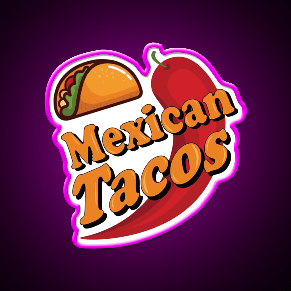 Mexican Tacos Party Drink Tequila Led Neon Sign Rgb Color - Shineneon