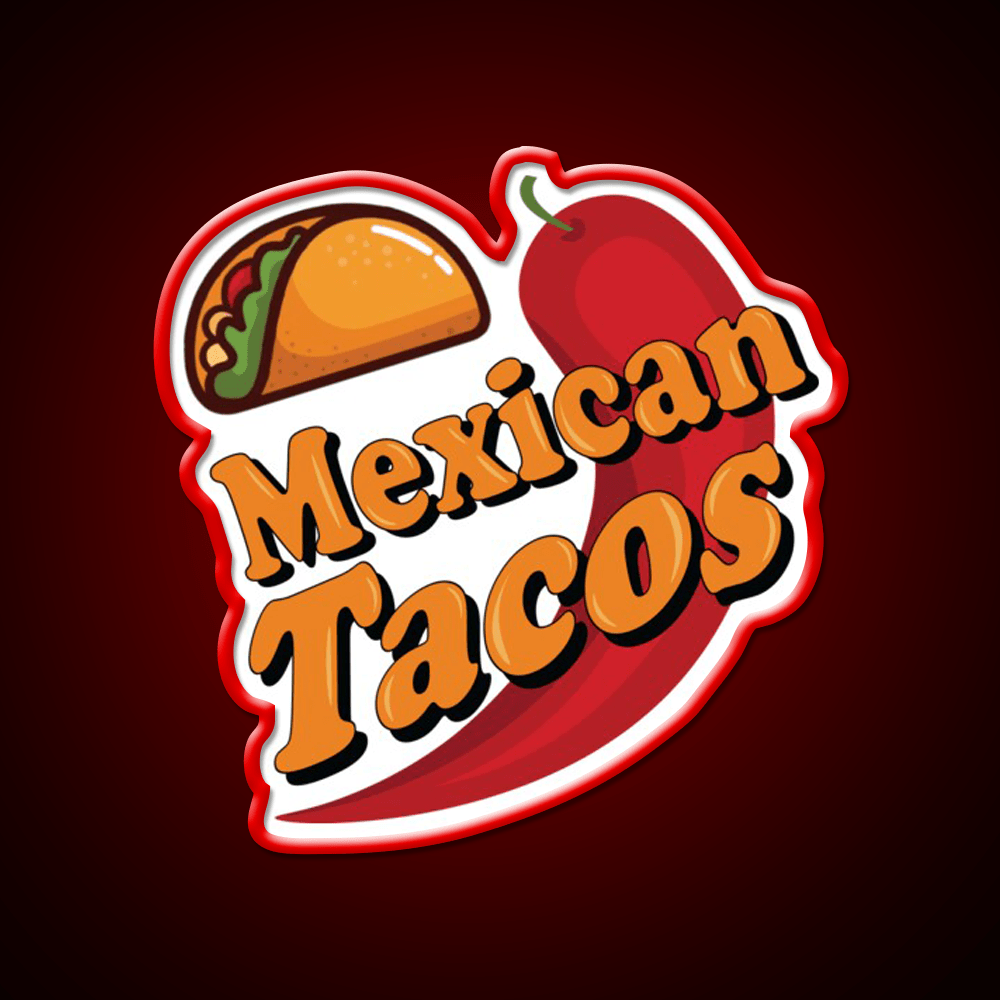 Mexican Tacos Party Drink Tequila Led Neon Sign Rgb Color - Shineneon