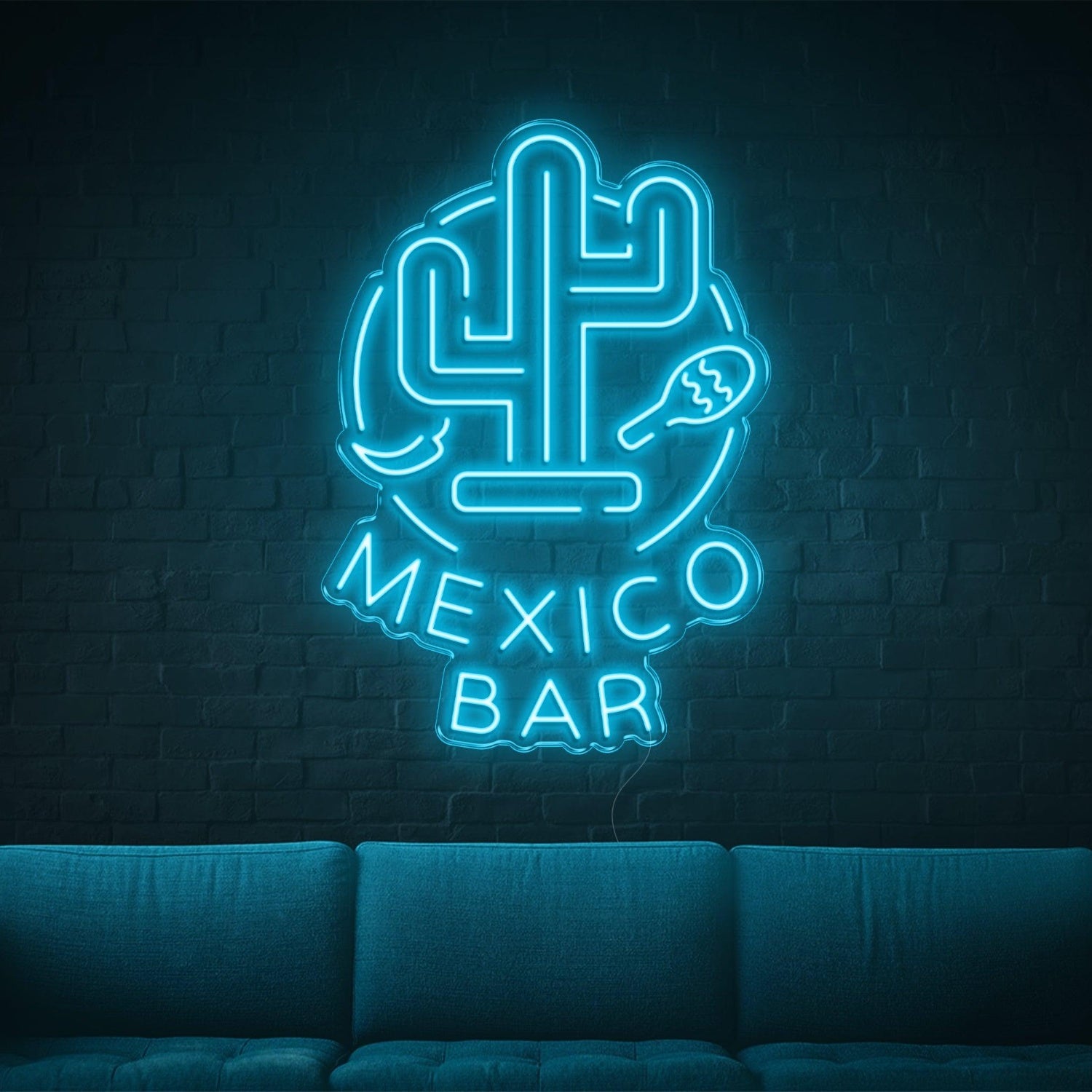 Mexico Bar White Cactus Taco Lemon Led Neon Sign For Lounge Decor | Shineneon