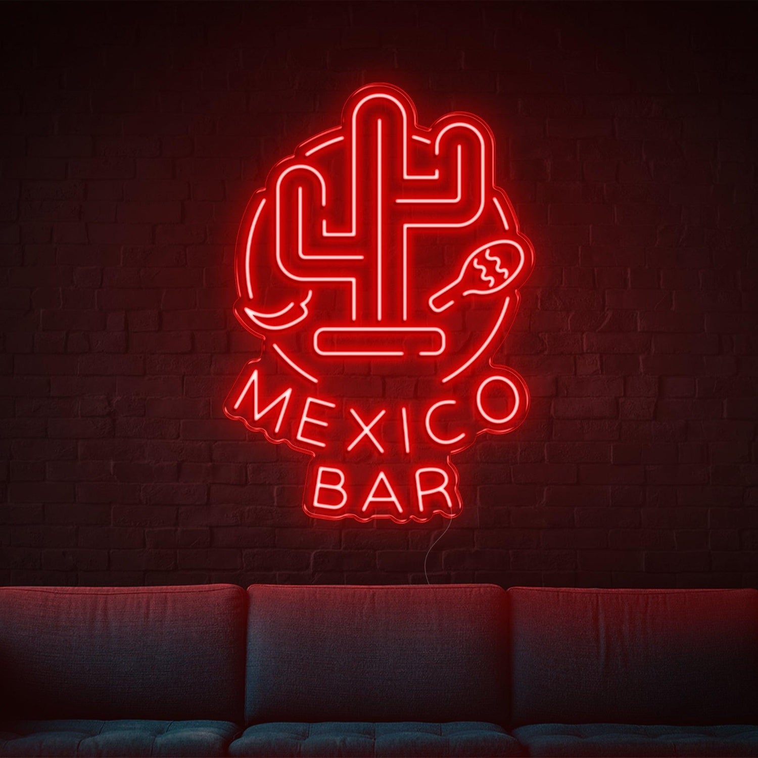 Mexico Bar White Cactus Taco Lemon Led Neon Sign For Lounge Decor | Shineneon