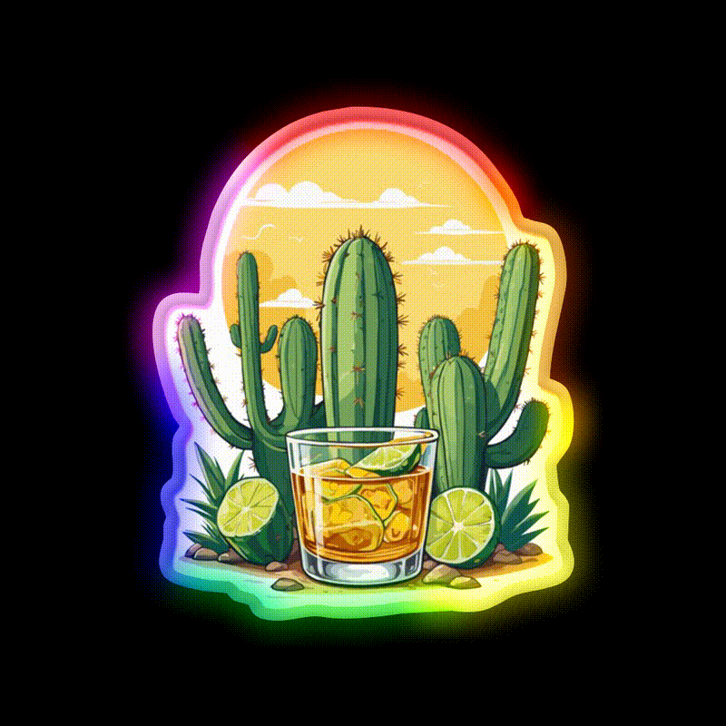 Mexico Drink Tequila Cinco De Mayo Party Drink Tequila Led Neon Sign Rgb Color - LED neon sign close-up detail