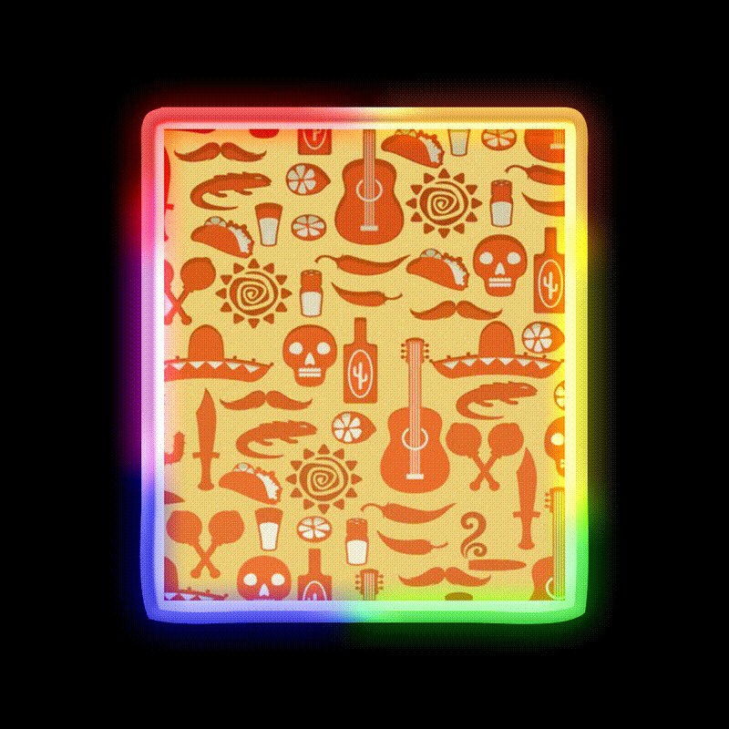 Mexico Party Drink Tequila Led Neon Sign Rgb Color - LED neon sign close-up detail