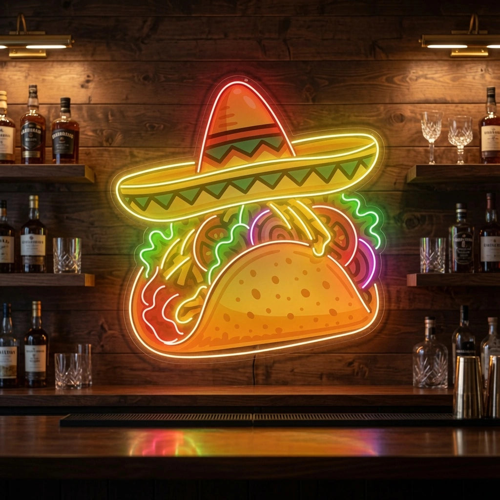 Mexico Tacos Wall Decor LED Neon Sign - 02 High-Converting Product Image