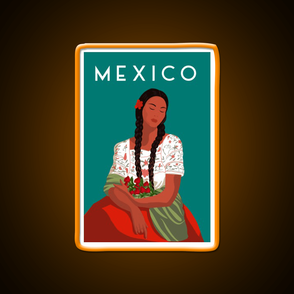 Mexico Travel Poster Party Drink Tequila Led Neon Sign Rgb Color - Shineneon