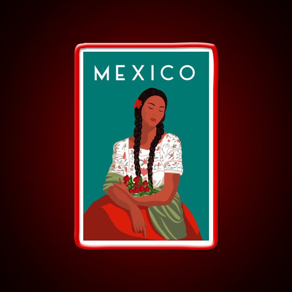 Mexico Travel Poster Party Drink Tequila Led Neon Sign Rgb Color - Shineneon