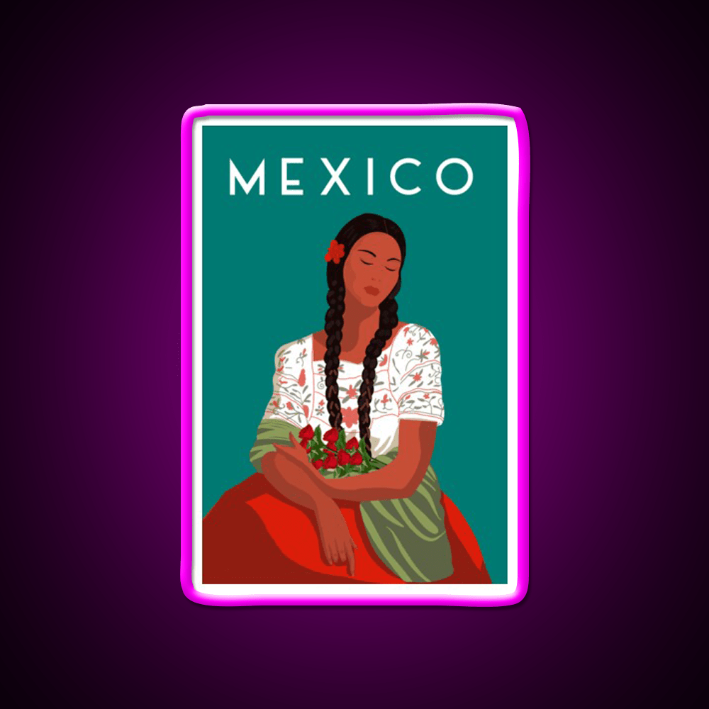 Mexico Travel Poster Party Drink Tequila Led Neon Sign Rgb Color - Shineneon