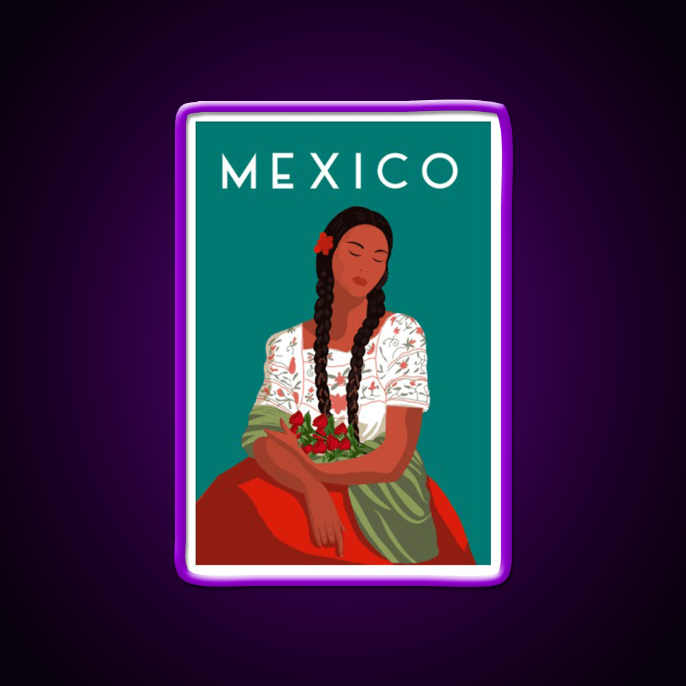 Mexico Travel Poster Party Drink Tequila Led Neon Sign Rgb Color - Shineneon