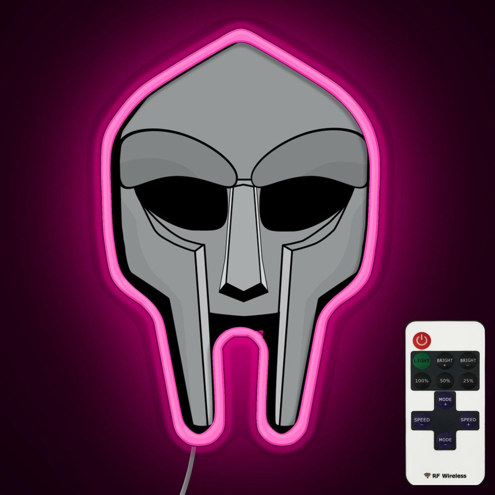 Mf Doom Mask Led Neon Sign Wall Art Acrylic Neon Light