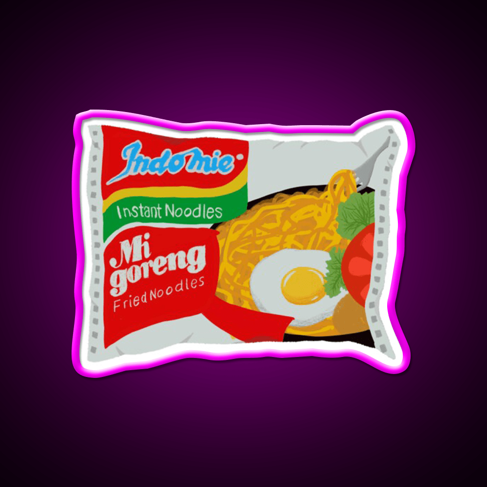 Mi Goreng Instant Ramen Noodles Snack Food Led Neon Sign Rgb Color - Shineneon