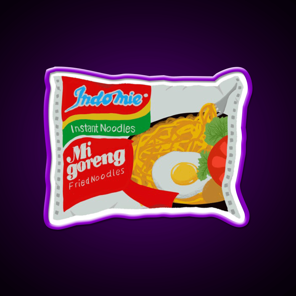 Mi Goreng Instant Ramen Noodles Snack Food Led Neon Sign Rgb Color - Shineneon